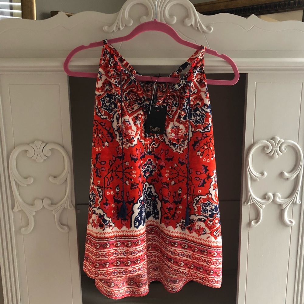 Sleeveless floral top